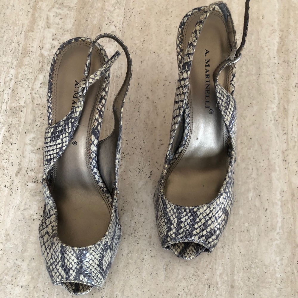 A. Marinelli snakeskin heels